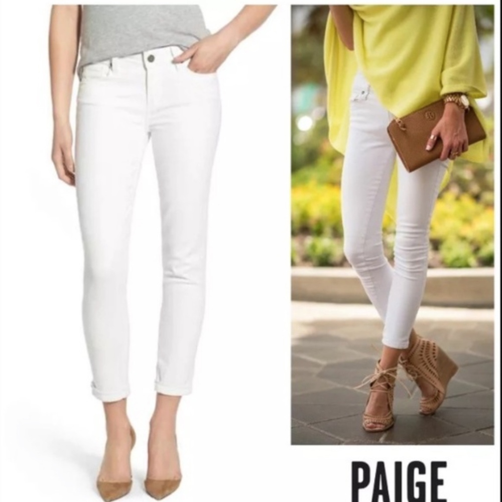 Paige Kylie Crop optic white jeans